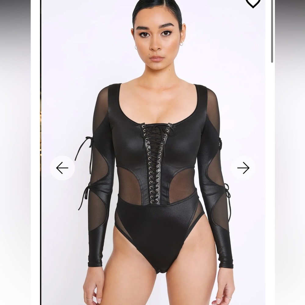 Blackmilk Ghoulfriend Lace Up Bodysuit NWT